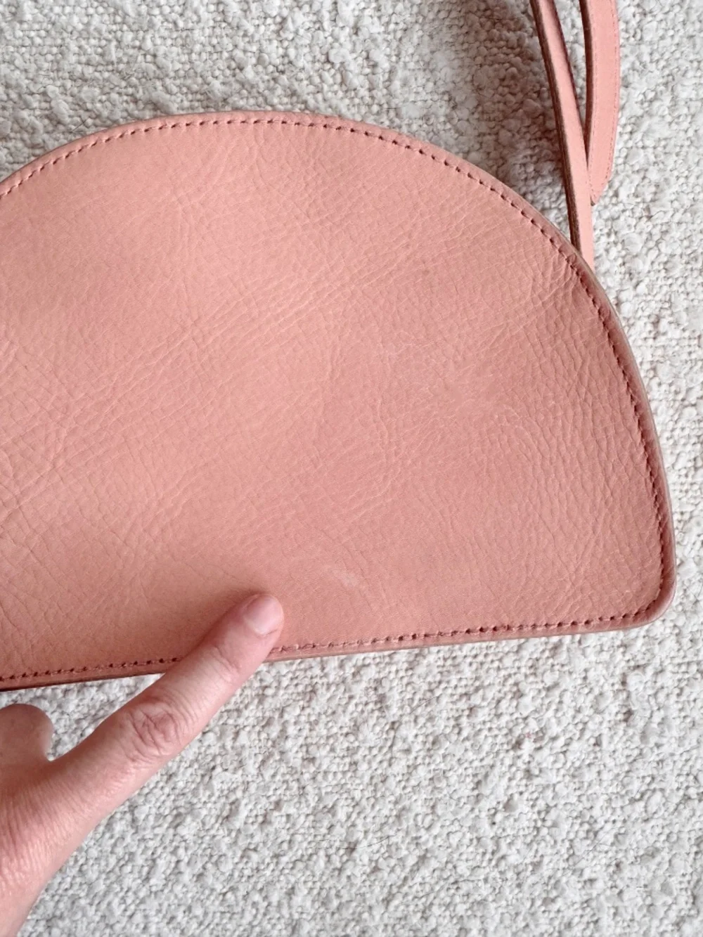 Madewell Simple Half-Moon Crossbody Bag in Light Blossom